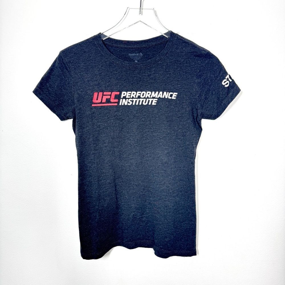 Reebok UFC Women's Size Medium Heather Grey Performance Institute Staff T-Shirt